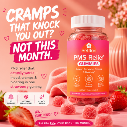 Sefflon PMS Period Relief Gummies - Anticramp Formula