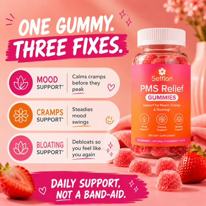 Sefflon PMS Period Relief Gummies - Anticramp Formula