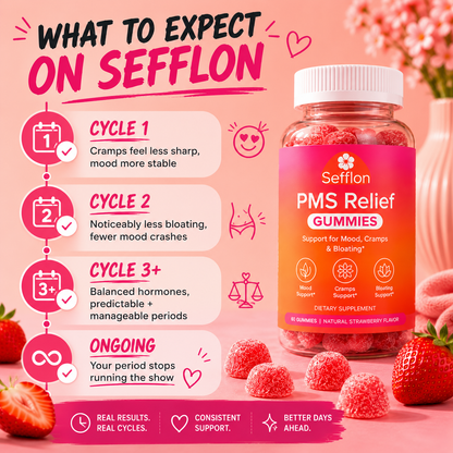 Sefflon PMS Period Relief Gummies - Anticramp Formula